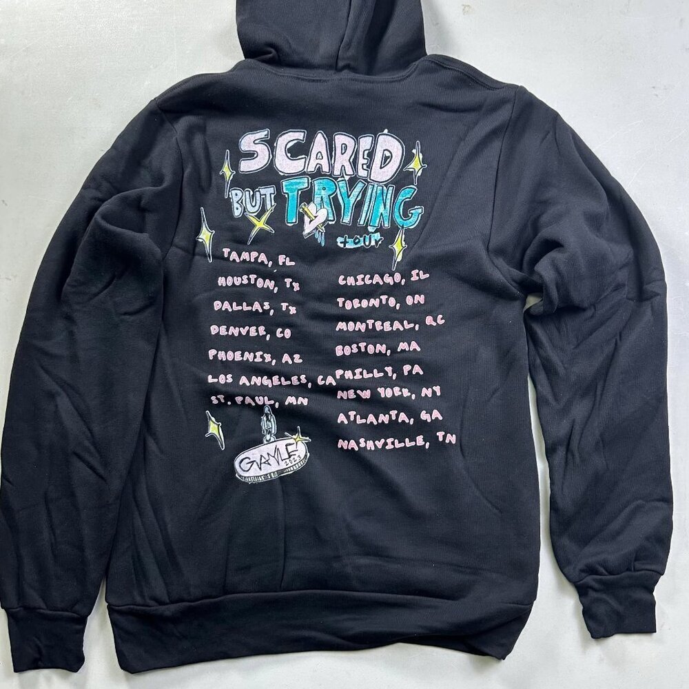 Gayle Hoodie Gayle 2023 Scared But Trying Sunflower Black - Picture 2 of 3